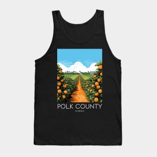 A Pop Art Travel Print of Polk County - Florida - US Tank Top